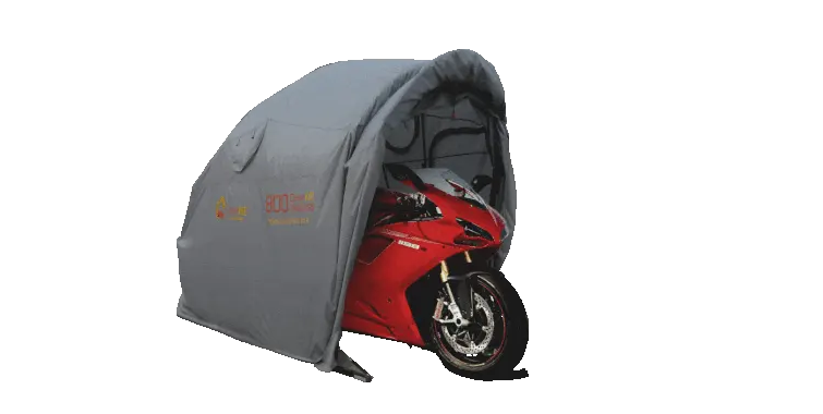 CoverME Shelter in action for motorcycles